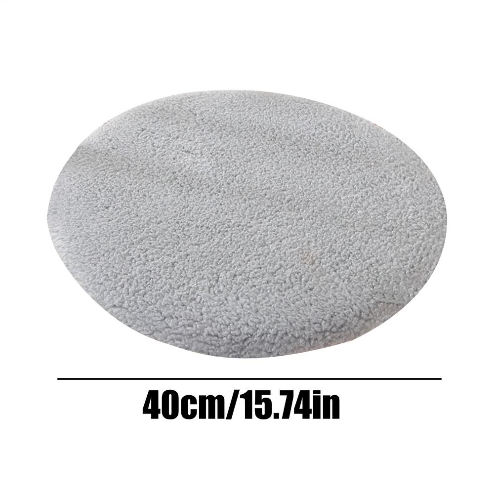 Round Washable Sherpa Seat Cushion Soft Reusable Non-slip Seat Cushion Home Daily Decor for Car Seat Accent Chairs Vanity Chairs