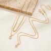 3 Fashionable and Simple Round Buckle Zircon Pendant Chains with Multi-layer Stacking Design for Women's Necklaces