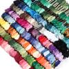 6pcs/lot Polyester Cross Stitch Thread Colored Embroidery Thread String Cords For DIY Craft Sewing Clothing Bracelet Accessories