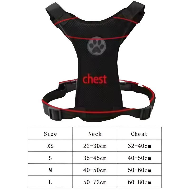 Breathable Mesh Dog Harness Car Automotive Seat Safety Dog Chest Straps Outdoor Training Adjustable Straps Pet Leash With