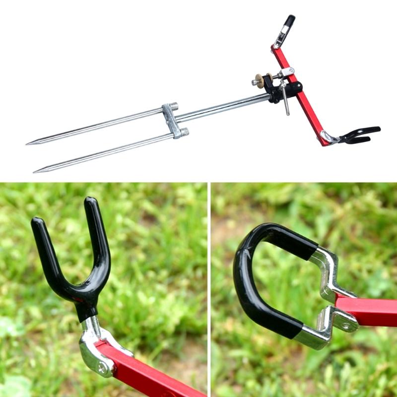 Stainsless Steel Fishings Rod Holder 360Degree Adjustable Fixed Rack Fishings Poles Stand Equipment for Ground, Beach