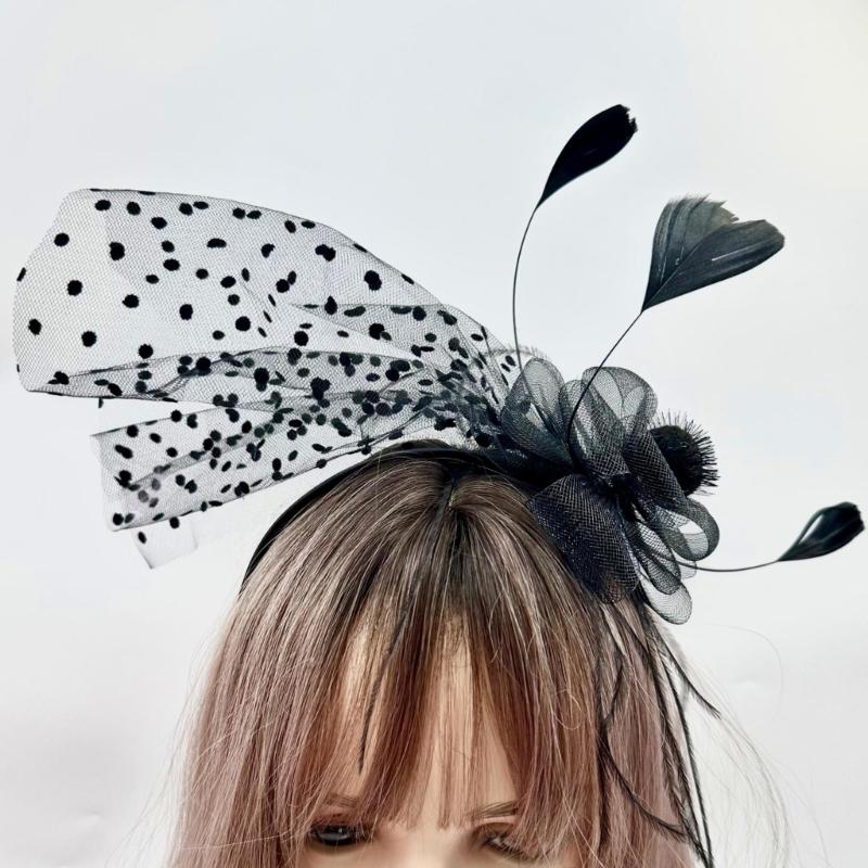 Punk Veer Garen Haarband Carnavals 1920s Dames Haarband Prom Feest Hoofddeksel
