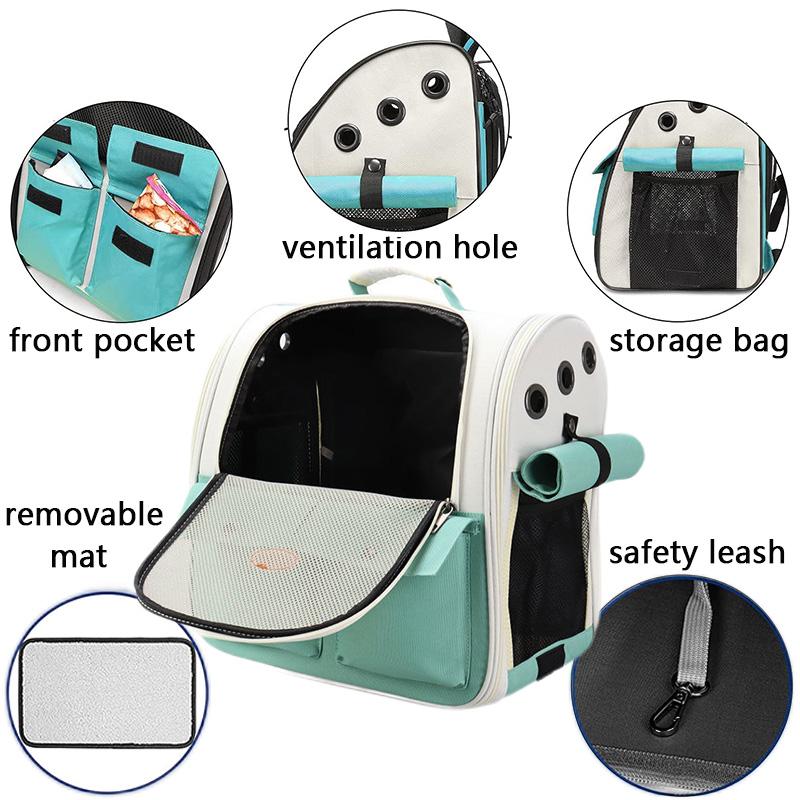 Pet Backpack Portable Cat and Small Dogs Outdoor Carrier Foldable Ventilated Design Large Cat Dog Backpack Carrier Bag