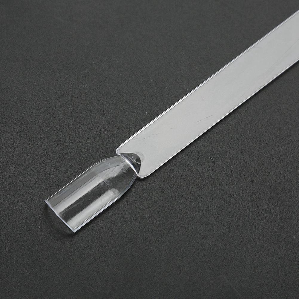 100Pcs Celsius Bag Fan False Nail Tip Stick Manicure Polish Gel Display Practice Tools(White)