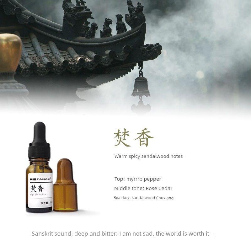 Tangli Car Aromatherapy Pendant Special Plant Extract Essential Oil Fragrant Stone Oily Fire-Free Fragrance Classy Replenisher 10ml Incense (Warm Spicy Sandalwood) 10ml Oriental tone