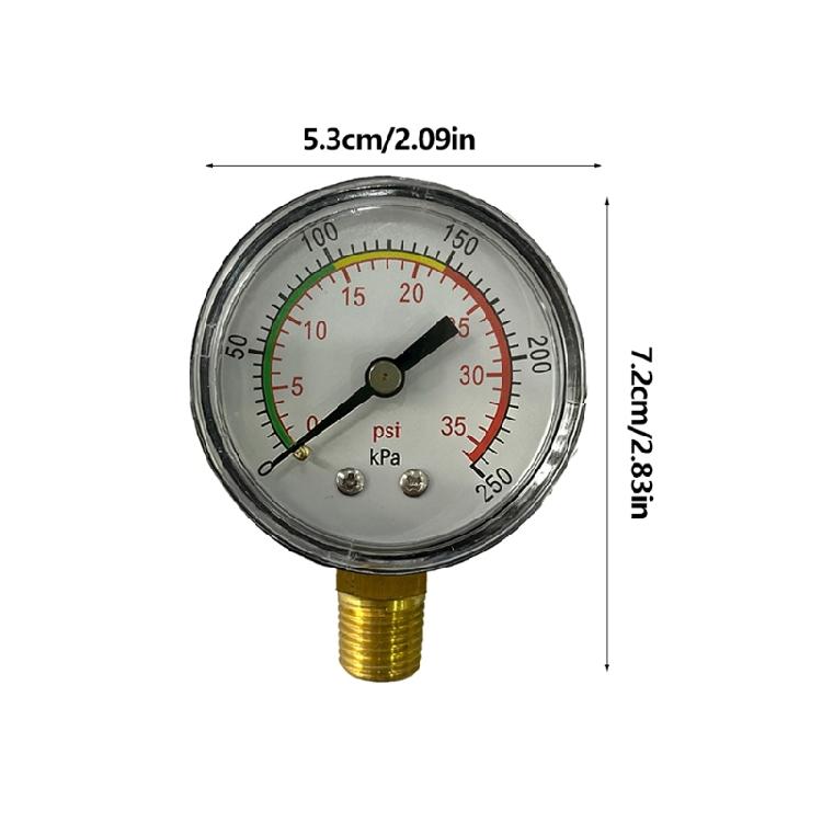 Quality Plastic Pressure Indicator Pressure Meter For Sand Filter Systems Suitable For Home And Public Swimming Pools