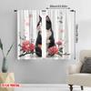2pcs,2D Plane Printing Contemporary Curtains Zen Cat Blossom Polyester Easy Install (without Rod) Versatile All Perfect for