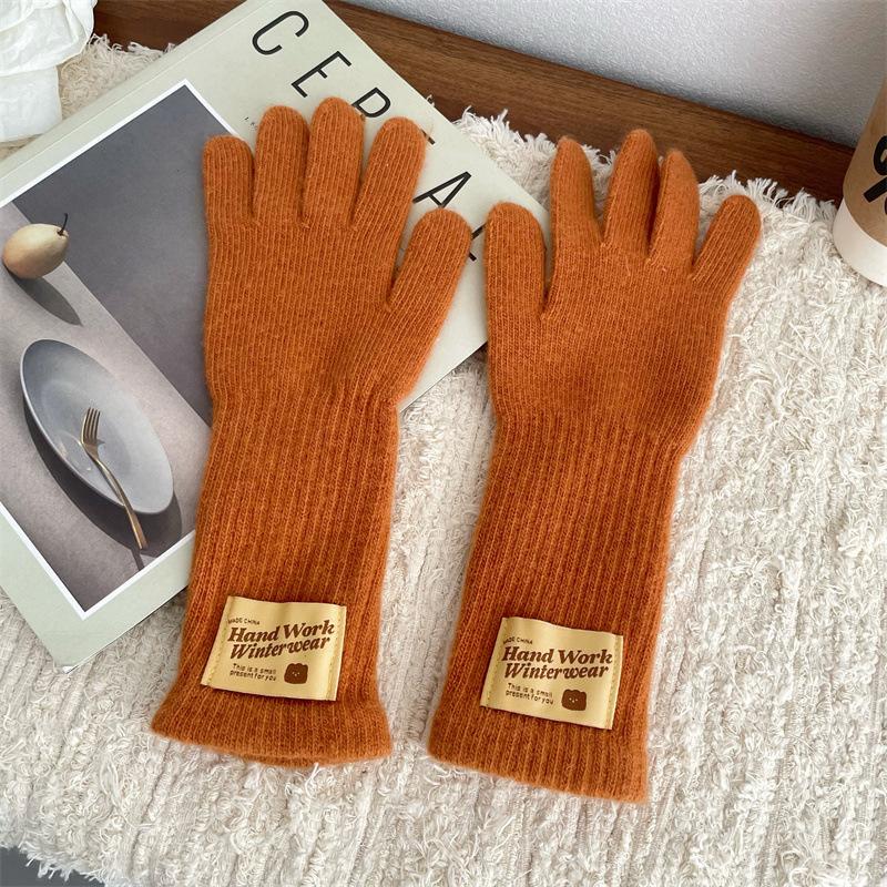 Gloves  Wool Knitted Touch Screen Cloth Thickened Winter Outdoor Warmth for Women Riding