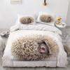 3D Cute Animal Bedding Set Gray Duvet Quilt Cover Set Comforter Bed Linen Pillowcase Design Home Textile King Queen Size