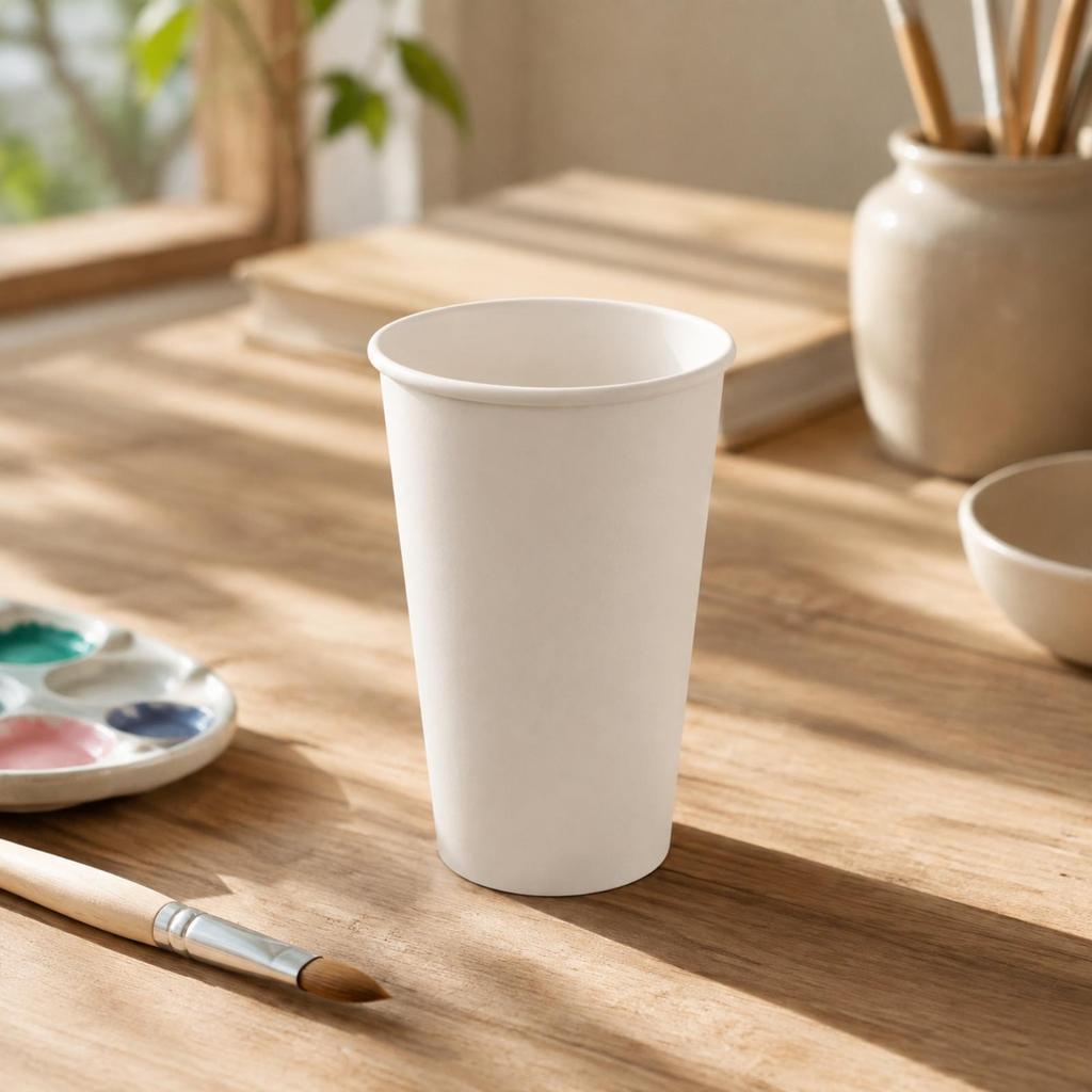 Cola-Style Ceramic Bisque Cup Ready-to-Paint DIY Decoration