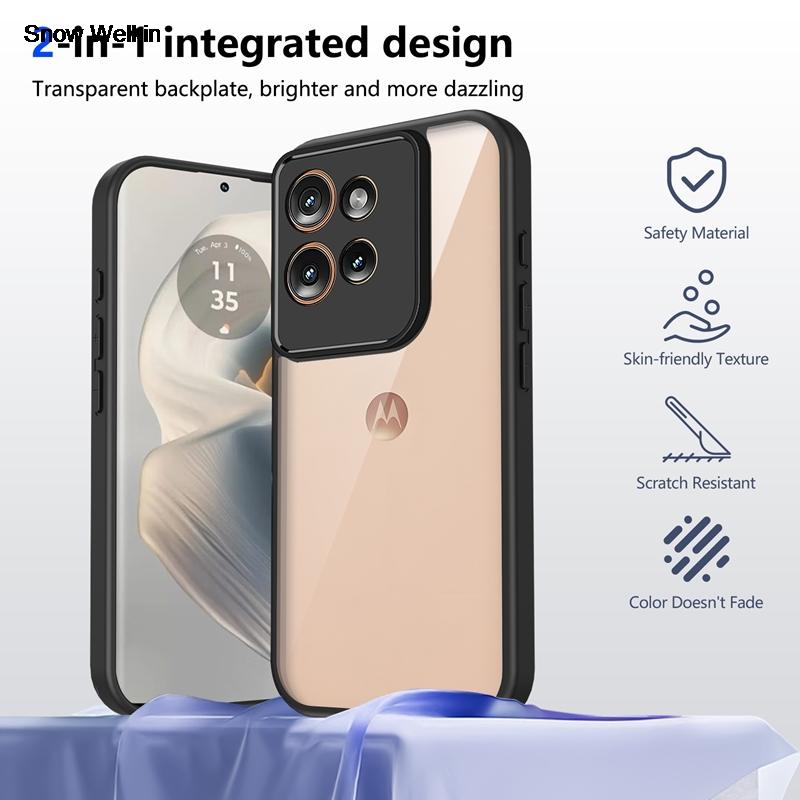 Průhledný silikonový kryt pro Motorola Edge 60 Neo edge60 Neo PC záda TPU nárazník Nárazuvzdorný Průhledný kryt na telefon
