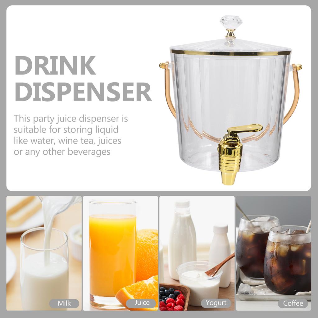 2200ml Barrel Beer Dispenser Jug With Tap Ice Barrel Juice Bucket W/ Faucet Coffee Dispenser Spigot Beverage Dispenser With Tap