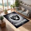 Tappeto in Velluto Cristallo Las Vegas Raiders, Tappetino Antiscivolo Personalizzato con Testo Nome per Arredamento Casa Regalo