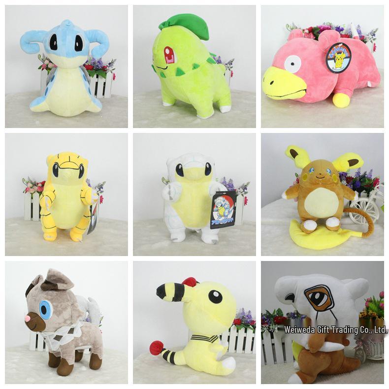 Foam Baby Dragonite, Butterfree, Slowpoke, Farfetch'd, Cubone, Dragonair, Vulpix, and Multiple Fennekin Figures