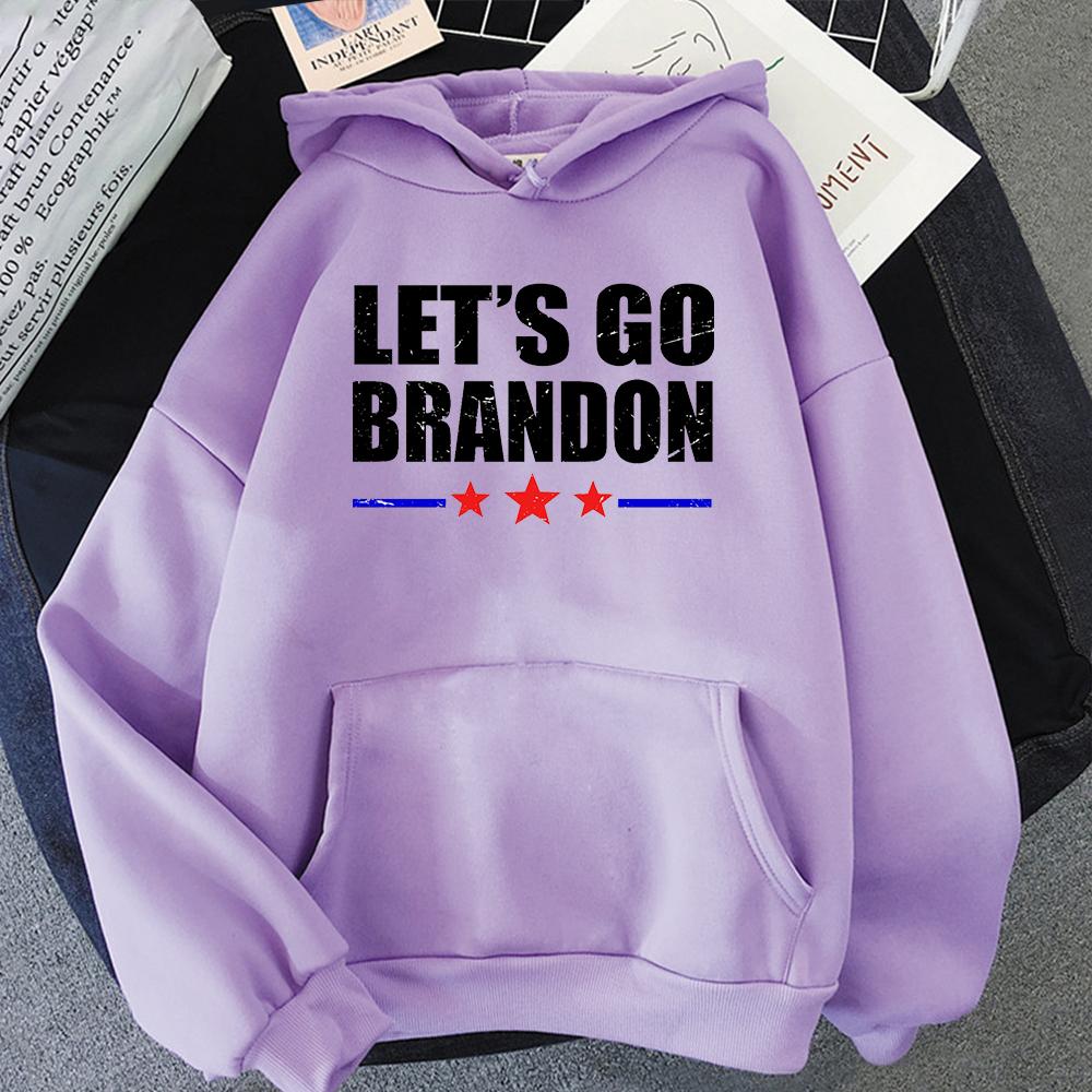2021 New Fashion lets go brandon letter print Hoodies  Unisex Wo Unisex Long Sleeve Hooded Sweatshirts Casual Winter Streetwear Clothes
