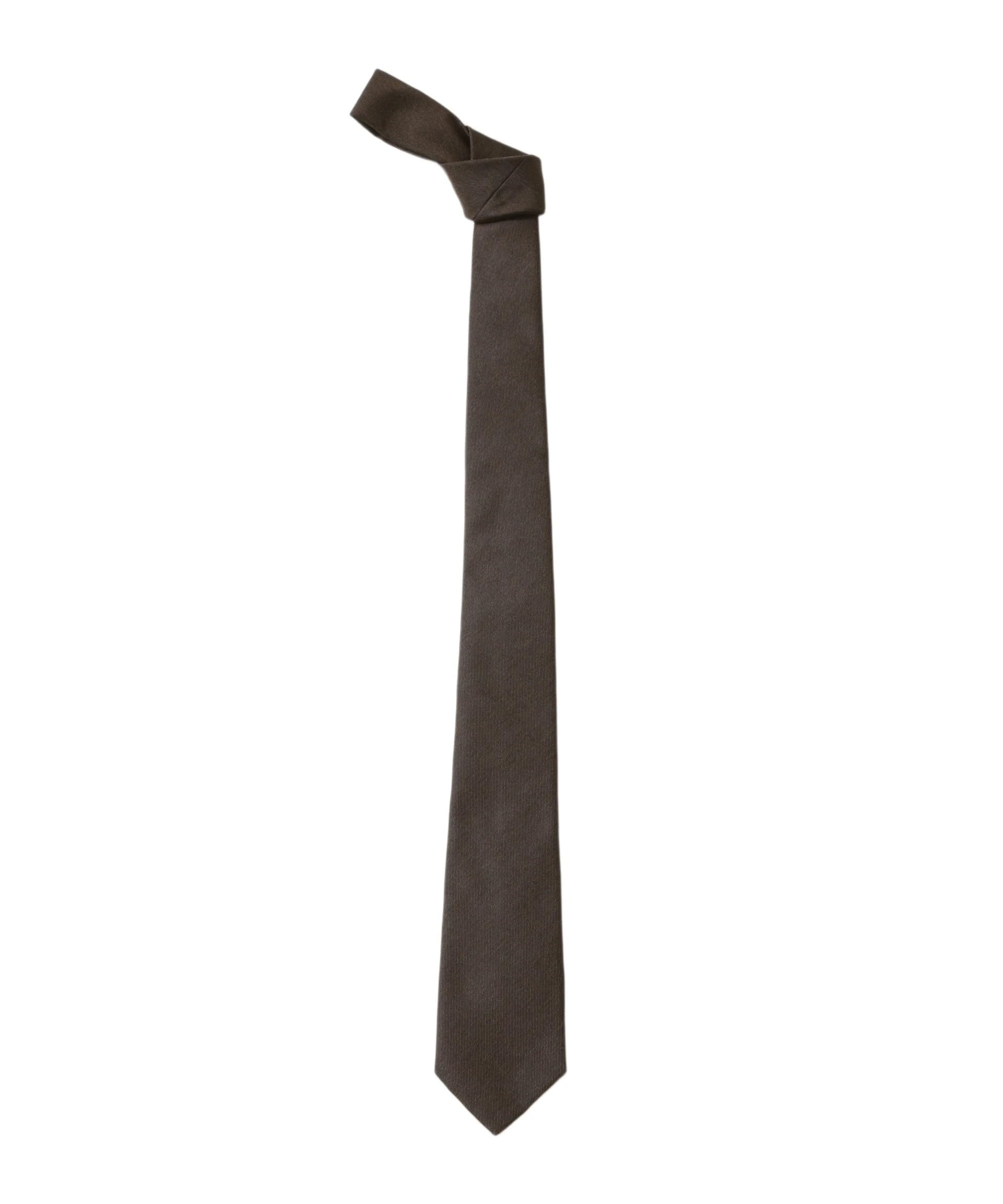 [Nano Universe] Kyoto Nishijin Washable Melange Solid Tie for Men F 050 Brown 668-5242207
