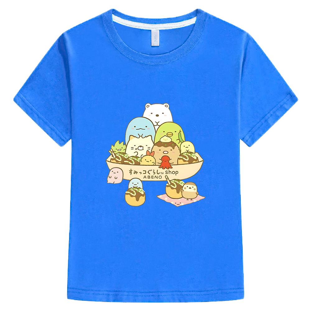 Sumikko Gurashi T-shirts Kids Summer Clothes Cartoon Print T Shirts Boy Girls Tshirts Anime Tee Cotton Top