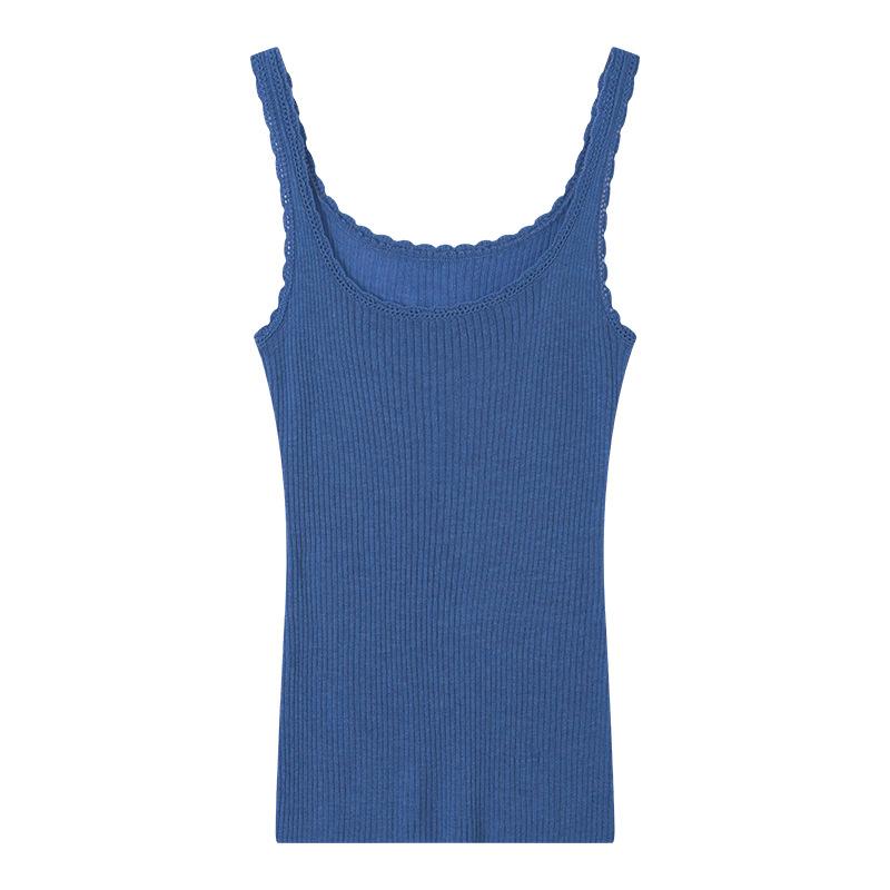 Wool hook-up sling vest for women's spring and summer thin inner base Spice girl pure desire wind slim-fitting outer sleeveless top