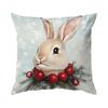 45X45Cm Christmas Rabbit Pillowcase Bedroom Sofa Cushion Cover 100% Polyester Living Room Cushion Pillowcase Home Decor