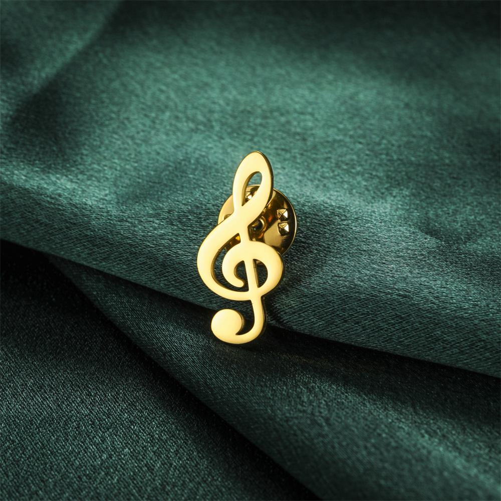 My Shape Music Note Brooch for Musican Women Girls Gifts Music Pendants Nameplate Brooch Pins Fashion Jewelry Music Lovers Gifts