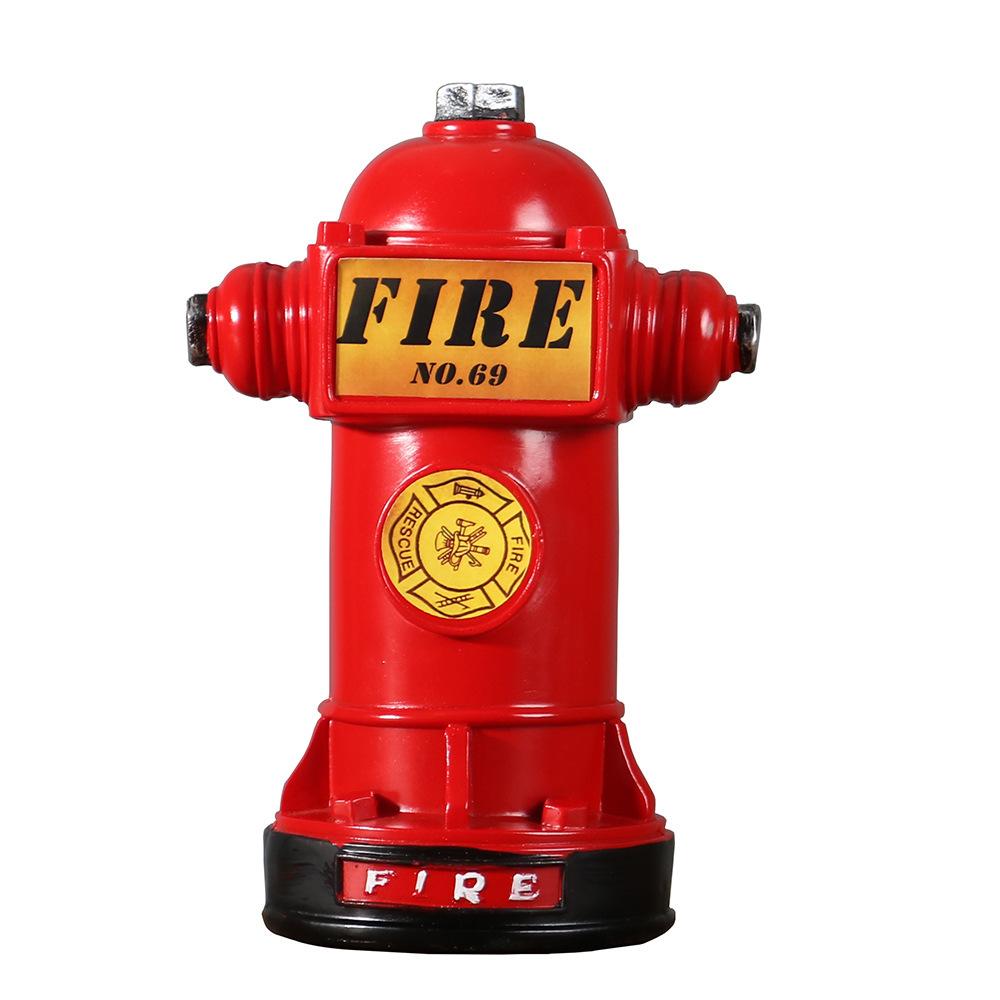 Idranti Antincendio Retro Stile Americano Ornamenti Artigianato in Resina Creatività Salvadanaio Decorazione Desktop Casa Bar Ristorante Regalo