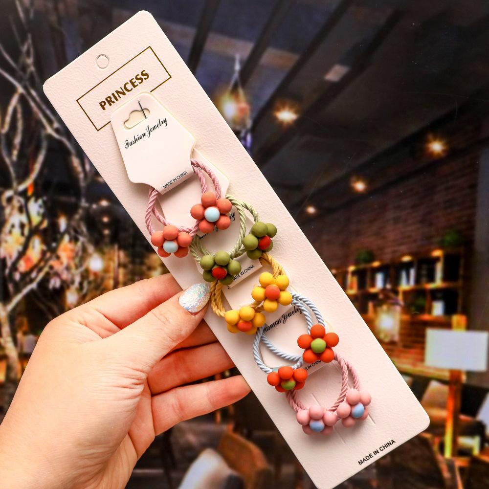 Cartoon Animal Flowers Princess Scrunchie Children Girls Kids Elastic Hair Rubber Bands Accessories Tie Hair Ring Rope Headdress