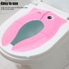 Folding Potty Seat Pad Portable Baby Toddler Toilet Training Seat Non Slip Pad for Travel(Green )