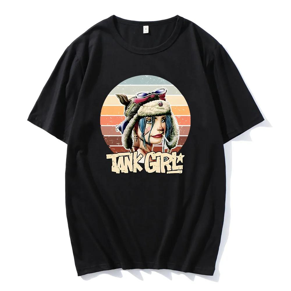 

Футболка Tank Girl Аниме Принт Хлопковая футболка Высокого Качества для Лета Девочек Готические Футболки Funko Панк Геймер Культовый Фильм Музыка Т... S