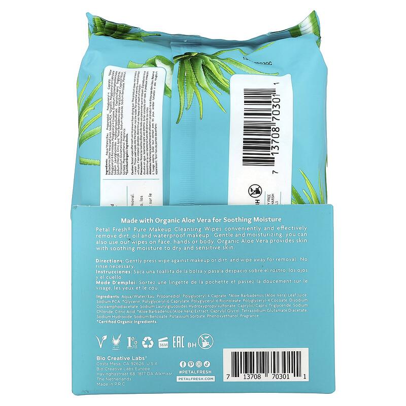 Makeup Removing Cleansing Wipes, Soothing Aloe Vera, 60 Wipes