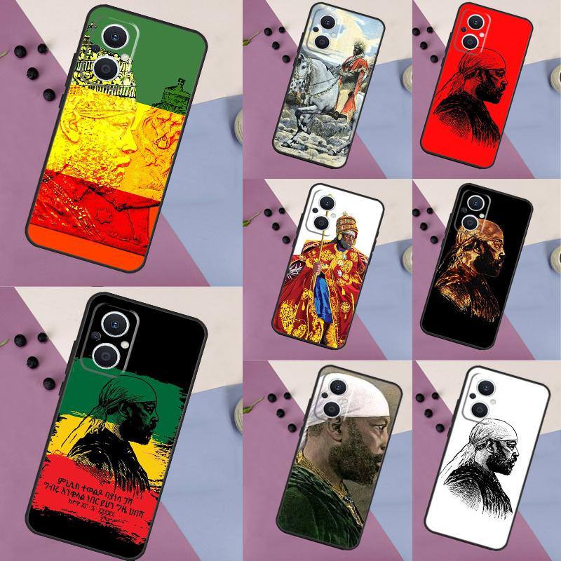 Emperor Menelik Ii Of Ethiopia Adwa Phone Case For OPPO Reno 11 F 13 12 F 8T 7 8 10 Pro OPPO Find X8 X6 Pro X3 X5 Lite Cover