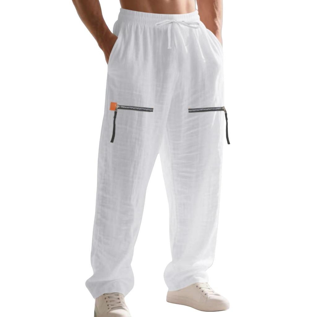 Men's Casual Cargo Pants Workout Joggers Stretch Sweatpants Casual Hiking  Pants With Multi Pockets