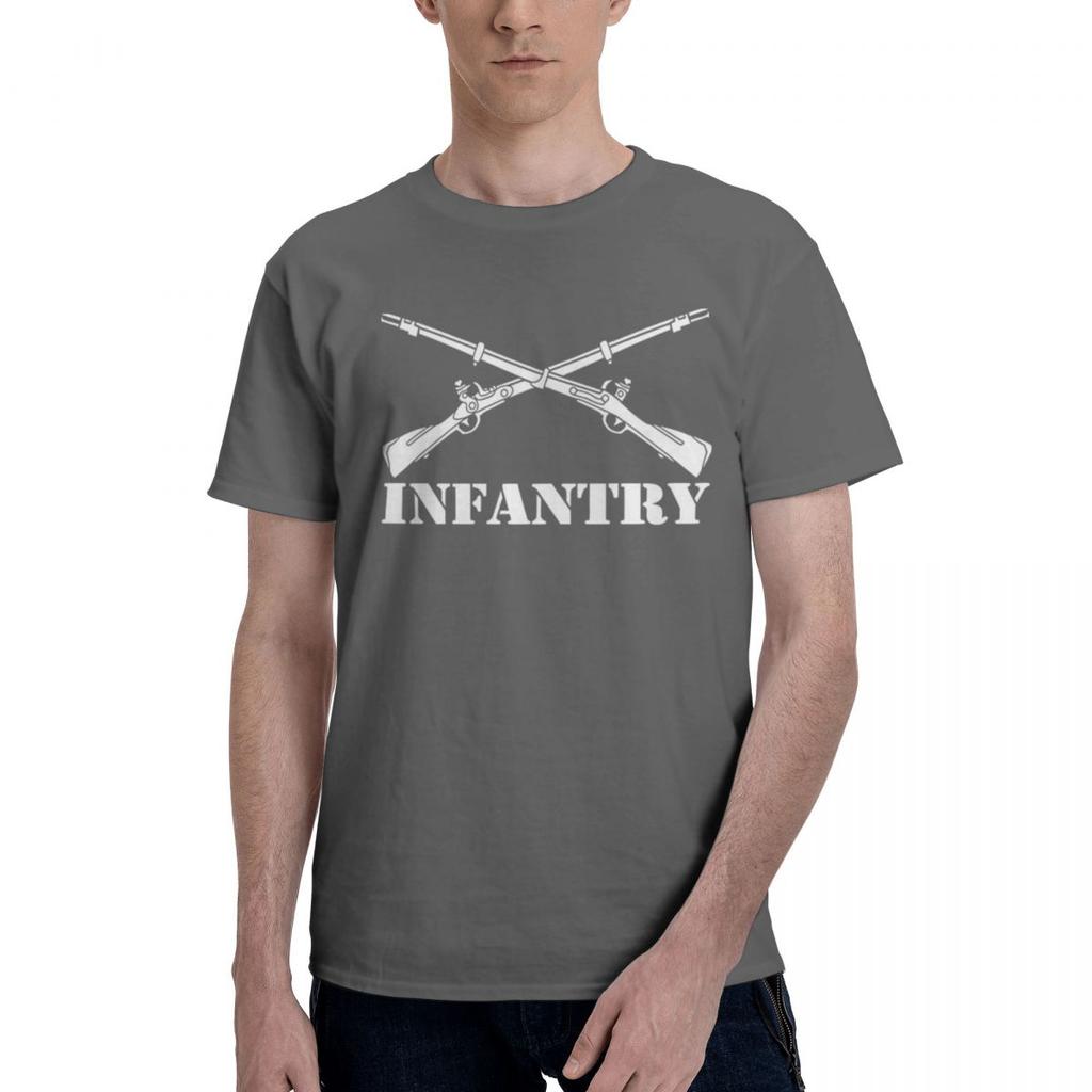 US Army Infantry Branch Crossed Rifles 100 Cotton Casual Breathable Confortable T Shirt Mens Clothing Brands Men TShirt