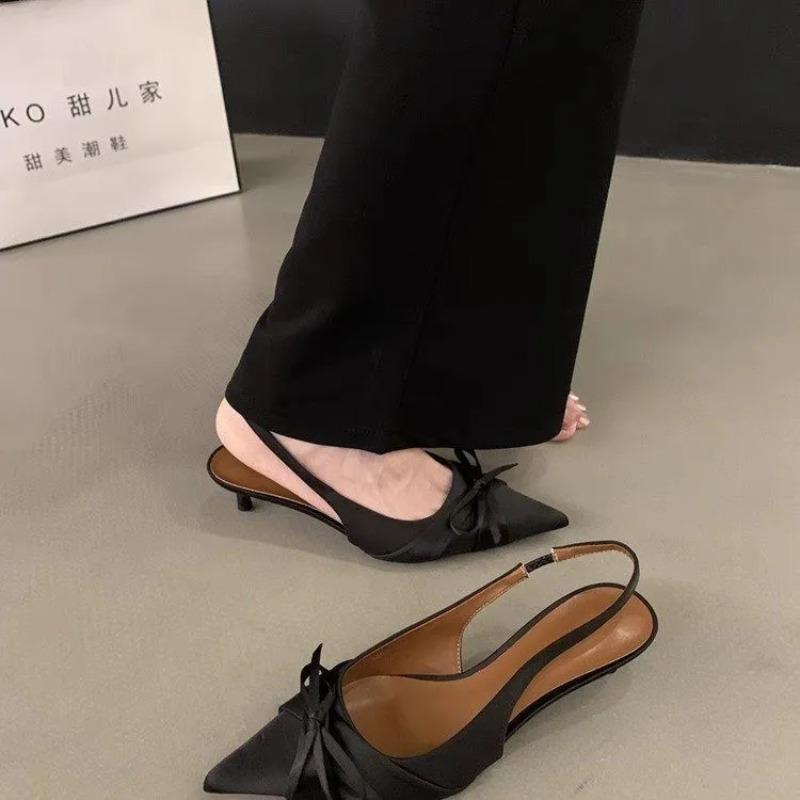 Fashion French Pointed Toe Single Shoe Cat Heel High Heels New Style 2 Hot Selling Women's Versatile Wedding Shoes