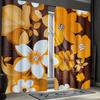 Set aus 2 Retro Hippie Vorhängen Groovy Flower Power Botanische Vorhänge Schlafzimmer Wohnzimmer Vorhang für das Sitzen Hergestellt aus Polyester