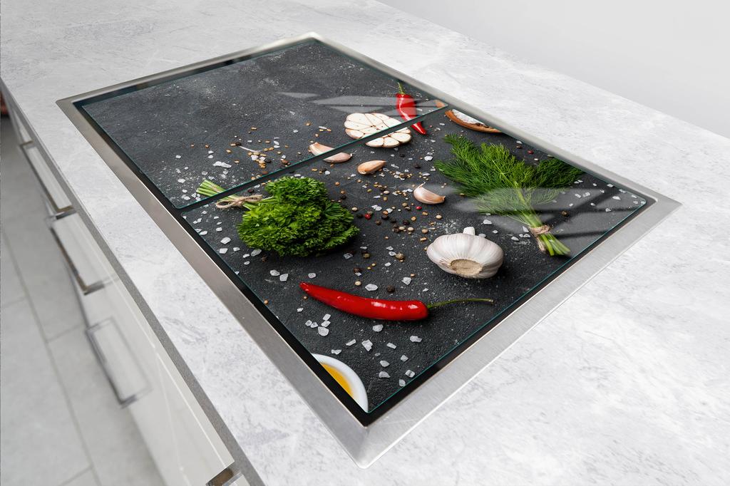 SZKLANA PŁYTA OCHRONNA NA KUCHENKĘ 70x52 ŁUPEK