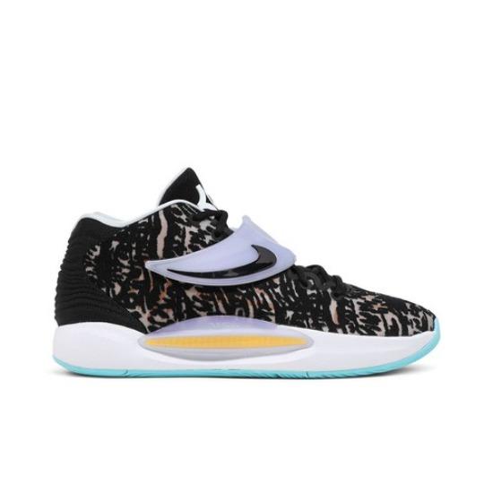 

Nike KD 14 Black White CW3935-001 Men s Shoes EU 42.5 помаранчевий/чорний