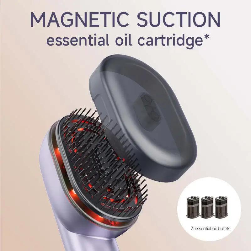 Xiaomi New Convenient Electric Intelligent Head Massage Comb Head Oil Care Misting Hair Red Light on Medicine Comb
