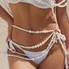 Sweet And Cool Hot Girl Imitation Pearl Hollow Tassel Ethnic Style Clothing Necklace Sexy Nightclub Style Multi-layer Body Chain For Women