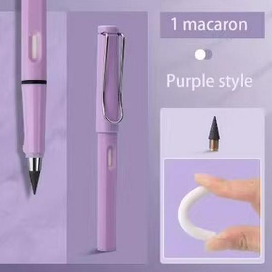 Black Tech Eternal Pencil: No Sharpening Needed, Break-Resistant Mechanical Lead, Ideal for Students and Children.