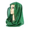 Solid Color Sequin Hooded Headscarf Breathable Soft Sequin Head Wraps Fashion Hijab  Spring Summer