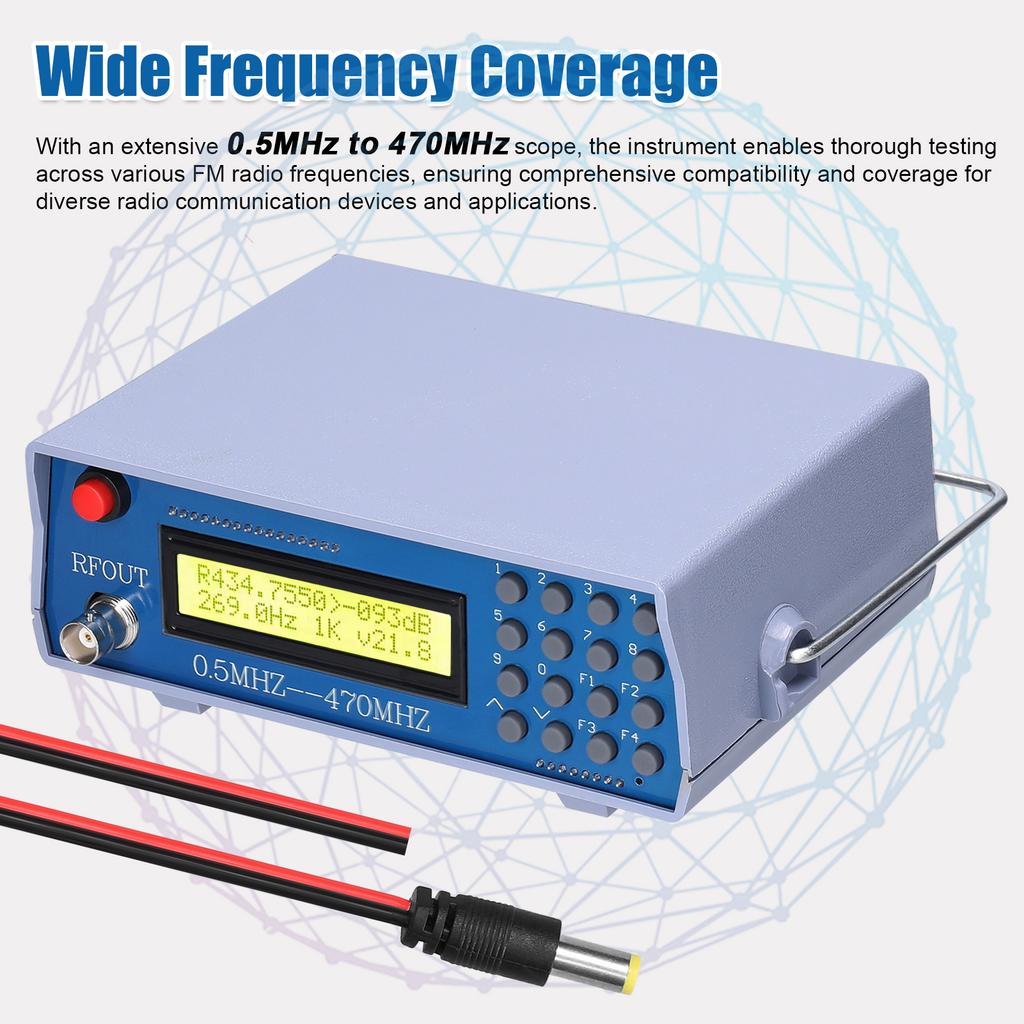 0.5M 470M Radio Frequency Signal Source Generator Practical Debugging Instrument Tester for Frequency Modulation