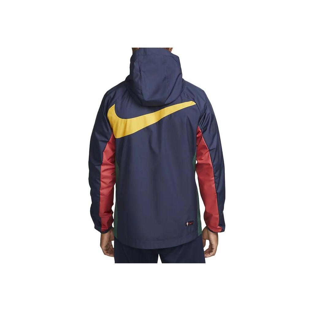 Nike Logo Pattern Zip-Up Hoodie Men Jackets Dark-Blue DN1079-451