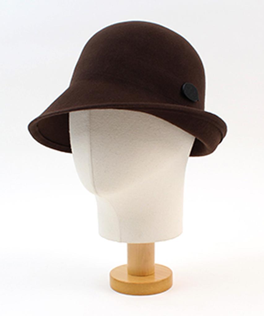 French Wool Brown Cloche Hat