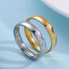 Fashion Simple Smooth Classic 4mm Stainless Steel Ring for Women and Men Classic Couple Rings Wedding Engagement Jewelry