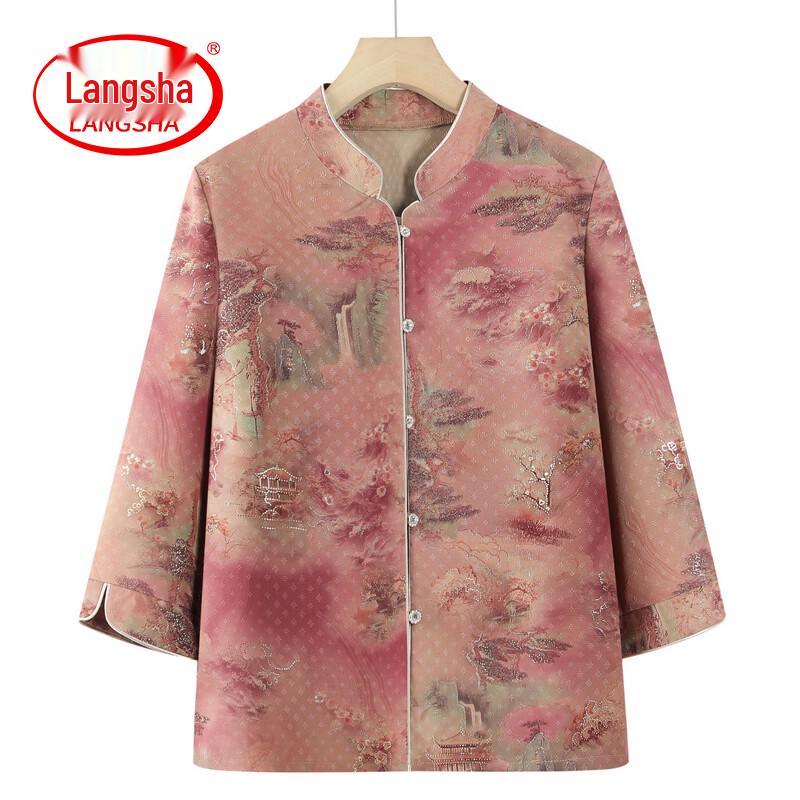 Langsha 2026 Plus Size Women s Floral Knit T-Shirt 3XL