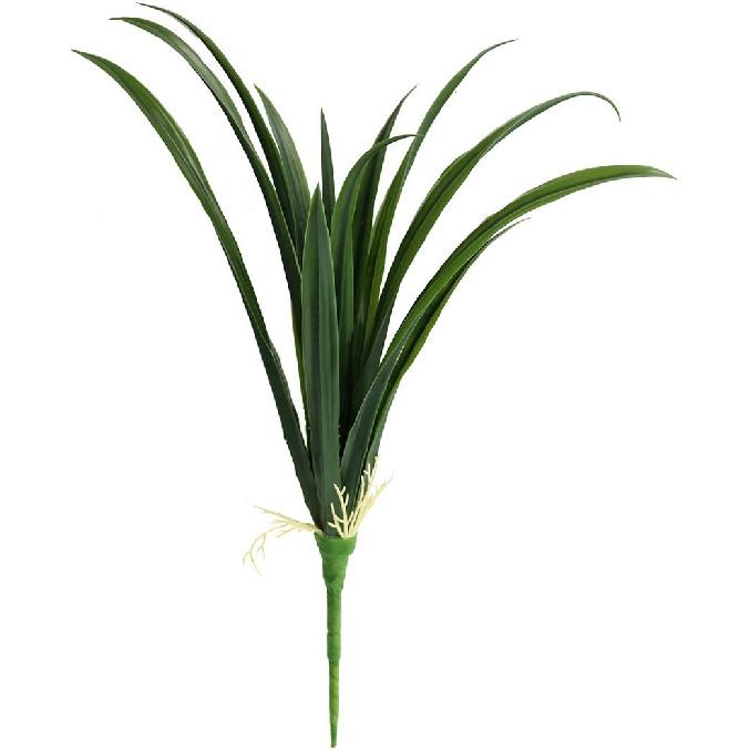 Jasming Artificial Leaves Green Plants Real Touch Cymbidium Orchid Fake Branches for Garden Home Decoration (B)
