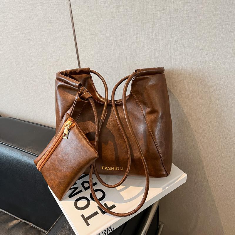 

Сумка-тоут большой вместимости, новая универсальная сумка-шоппер на плечо и подмышку, премиальная текстура