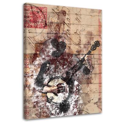 Canvas Print Vintage Pastel Music