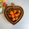 Hardness Rattan Wicker Woven Serving Baskets Household Handwoven Dried Fruit Dim Sum Snack Plate 4 Styles