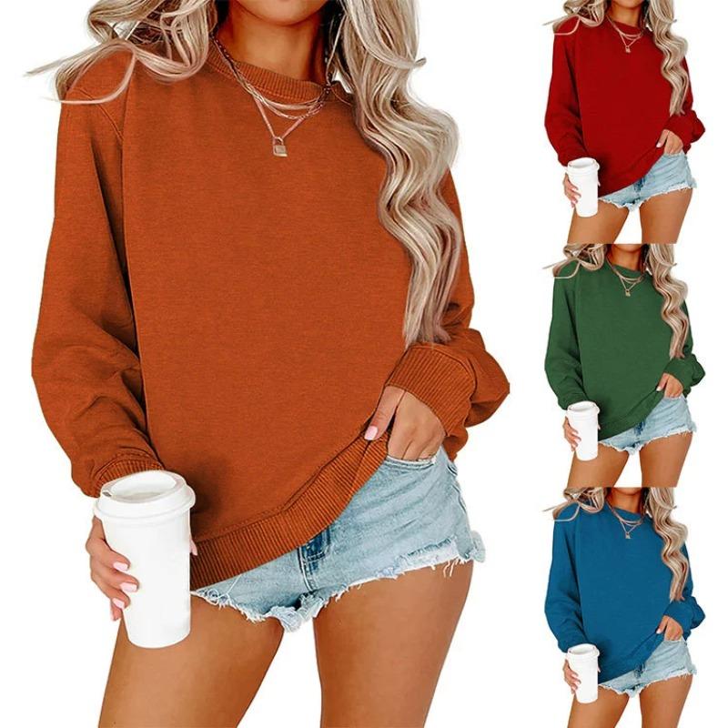 Tuta Comoda Casual alla Moda da Donna con Felpa a Manica Lunga e Girocollo